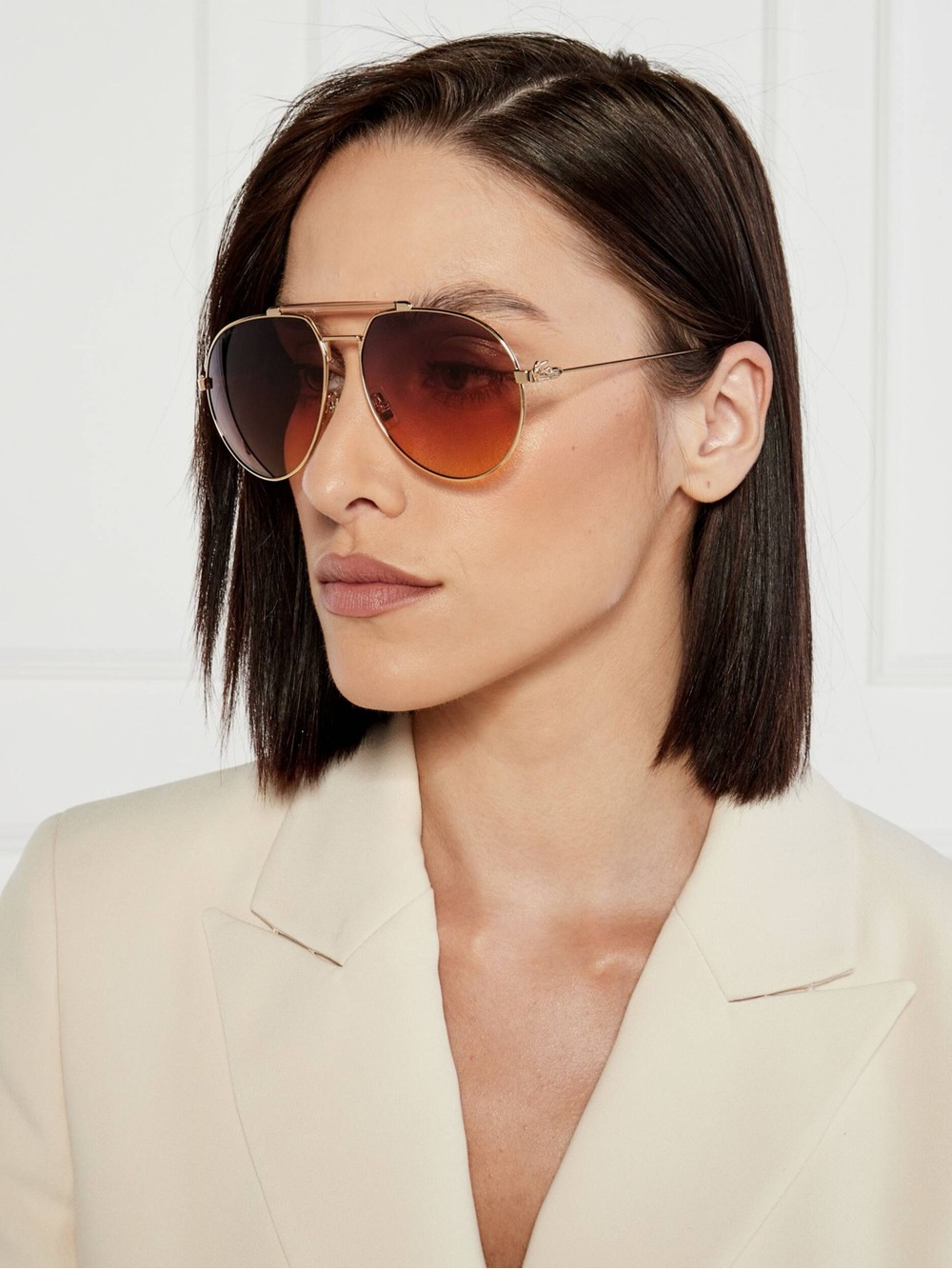 Etro Pilot  Gold Sunglasses 0022/S like new Etro case, cloth 61 - 16 - 145